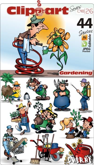 ClipArt Series C-26. Gardening