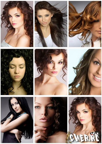 Клипарт — Curly Hair Women