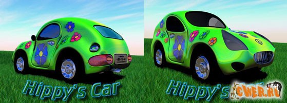 3D-модель Hippy's Car Toon