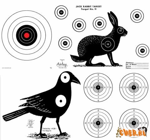 Комплект стрелковых мишеней для распечатки