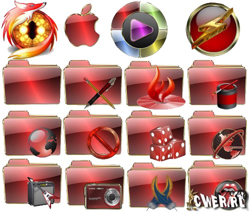 Red Gloss Icons