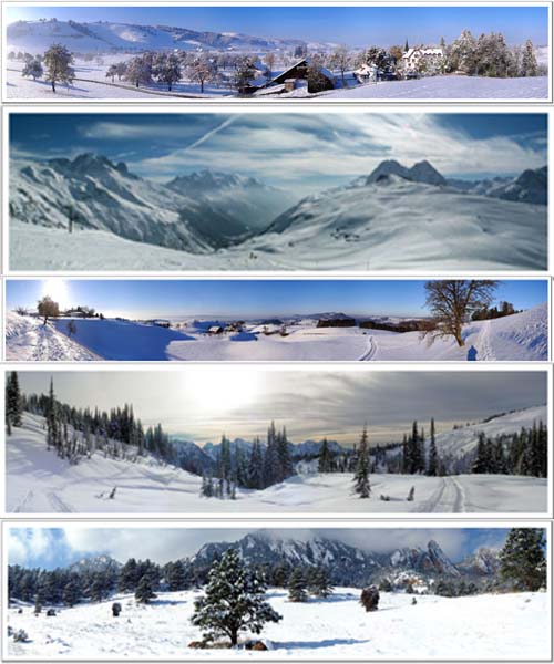 Зимние панорамные фото