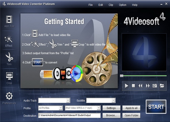 4Videosoft Video Converter Platinum 3