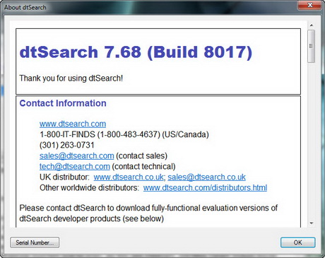 DtSearch Engine 7.68 Build 8017