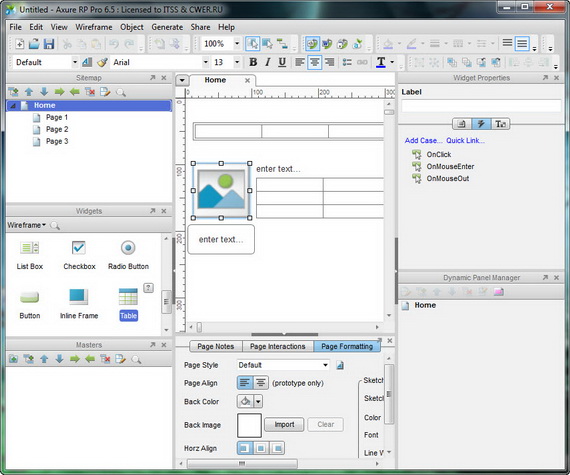 Axure RP Pro 6.5.0.3012
