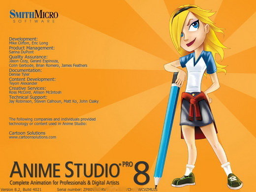 Anime Studio Pro 8.2 Build 4021