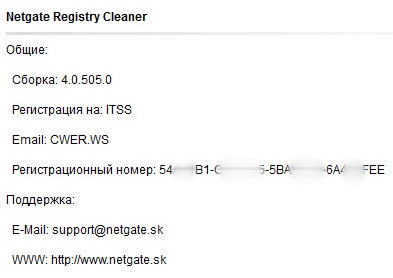 NETGATE Registry Cleaner 4.0.405.0 + Rus