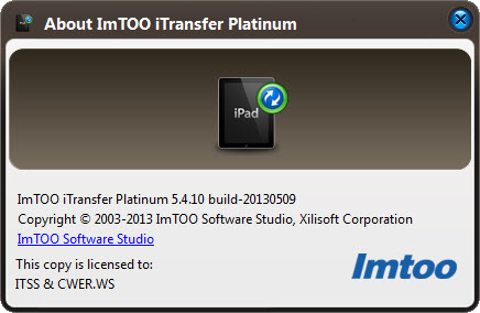 ImTOO iTransfer Platinum 5.4.10 Build 20130509