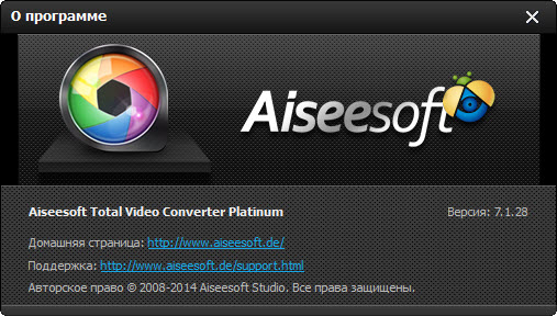 Aiseesoft Total Video Converter Platinum 7.1.28 + Rus