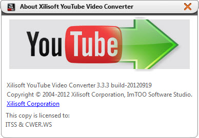 Xilisoft YouTube Video Converter 3.3.3 Build 20120919