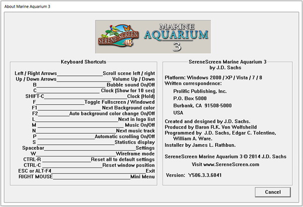 serenescreen marine aquarium 3 serial key