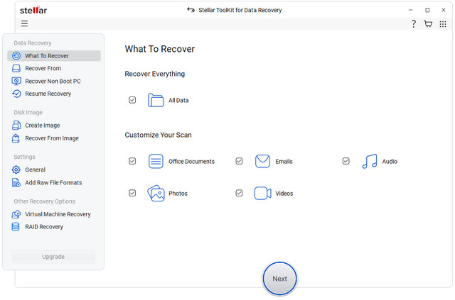 Stellar Data Recovery