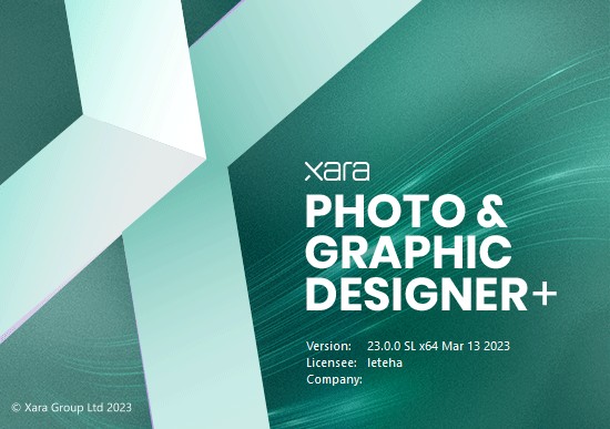 instaling Xara Photo & Graphic Designer+ 23.3.0.67471