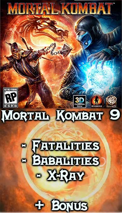 Mortal Kombat 9 - All Fatalities & Babalities and X-Ray