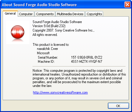 Sony sound forge 8.0 d crack