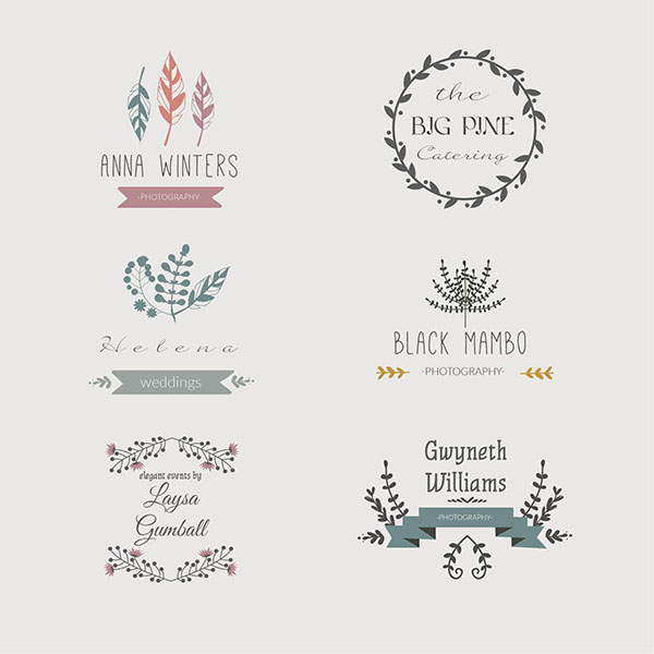 Miscellaneous floral vector logos (Cwer.ws)