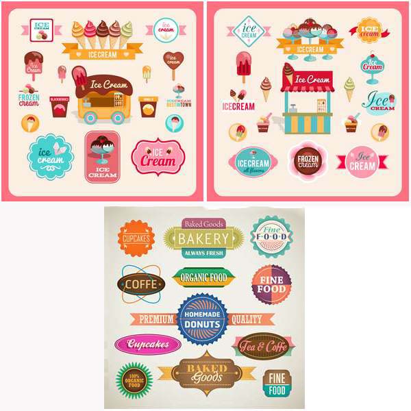 Stickers and logos of sweets (Cwer.ws)