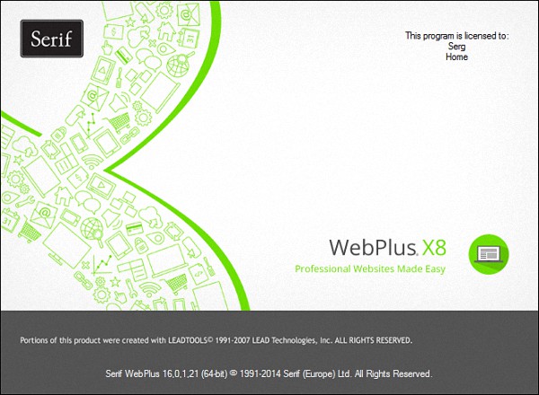 Serif WebPlus X8 16.0.4.32