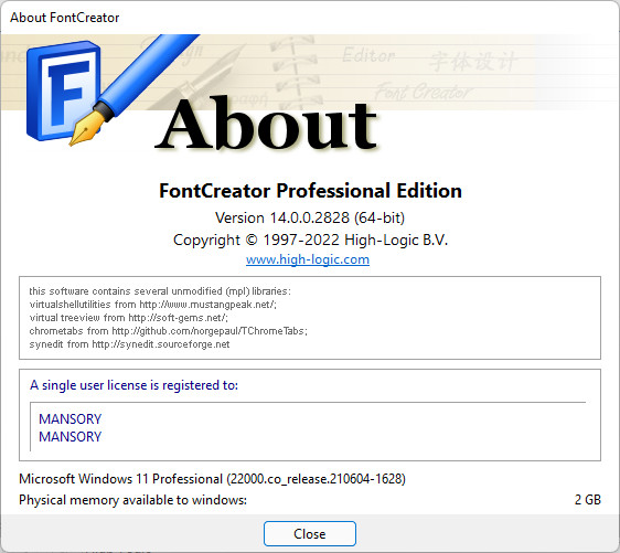 High-Logic FontCreator 14.0.0.2828