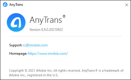 AnyTrans for iOS 8.9.0.20210922