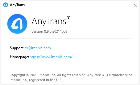 AnyTrans for iOS 8.9.0.20211009