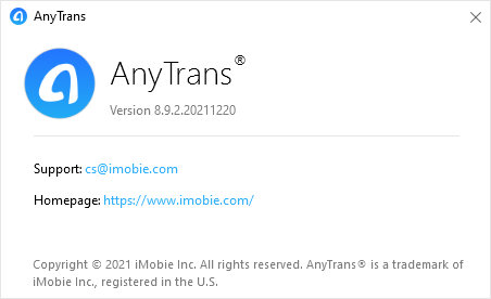 AnyTrans for iOS 8.9.2.20211220
