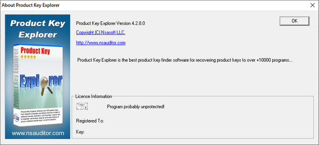 Nsasoft Product Key Explorer 4.2.8.0
