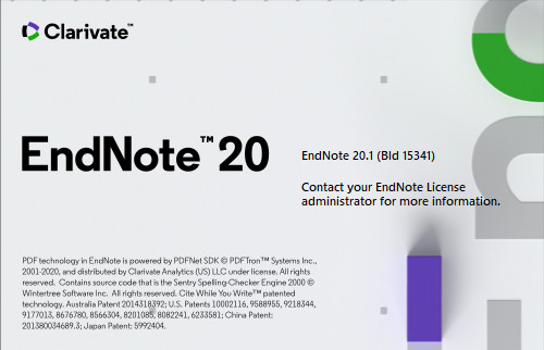 EndNote 20.1 Build 15341