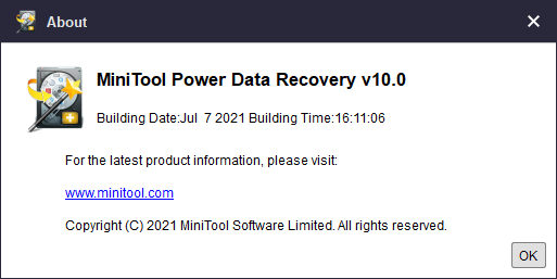 MiniTool Power Data Recovery Personal / Business 10.0
