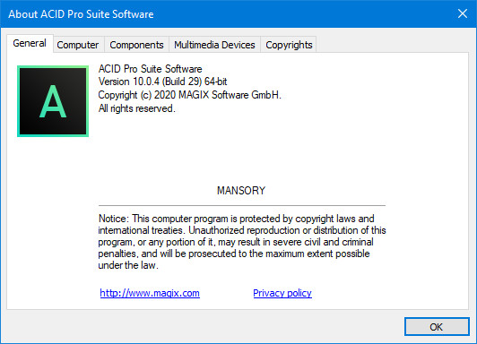 MAGIX ACID Pro Suite 10.0.4.29