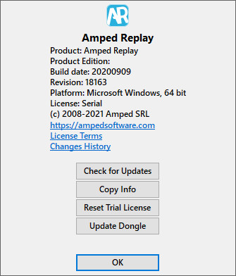 Amped Replay 2020 build 18163
