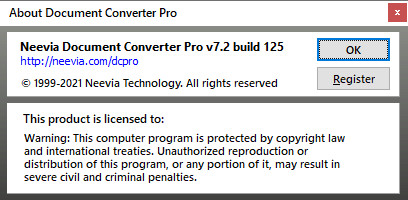 Neevia Document Converter Pro 7.2.0.125