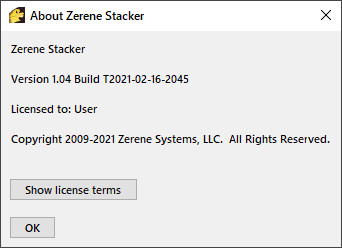 Zerene Stacker Professional 1.04 Build T202102162045