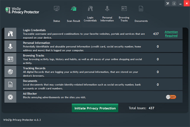 WinZip Privacy Protector 4.0.3