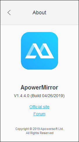 ApowerMirror 1.4.4.0 Build 04/26/2019
