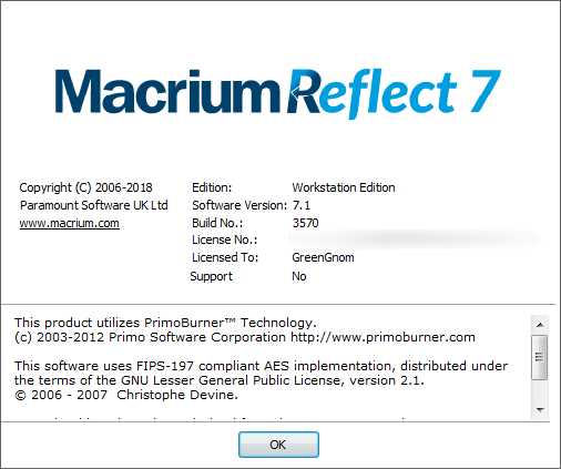 Macrium Reflect 7.1 Build 3570