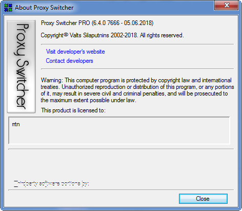 Proxy Switcher PRO 6.4.0.7666