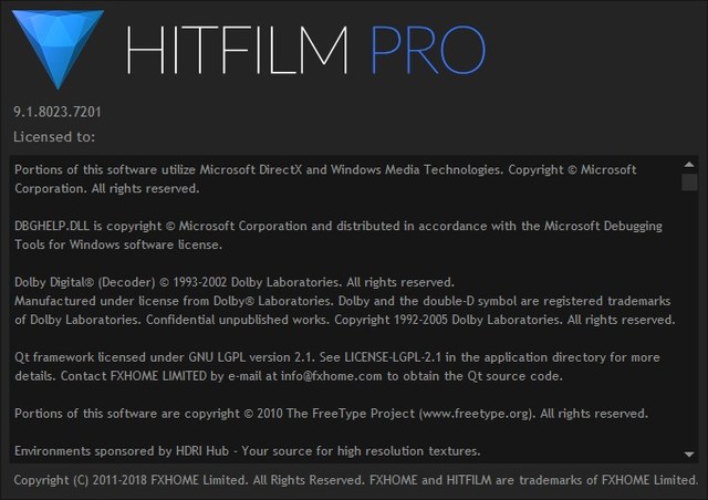 HitFilm Pro 9.1.8023.07201