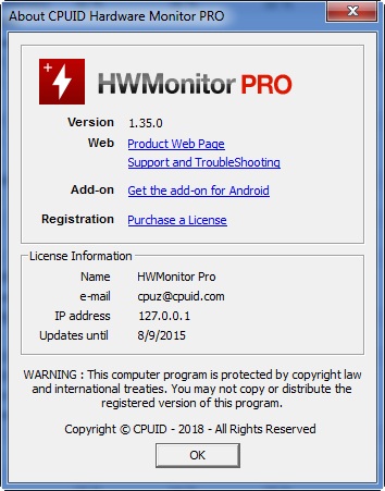 HWMonitor Pro 1.35 + Portable