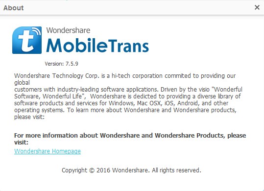 Wondershare MobileTrans 7.5.9.476