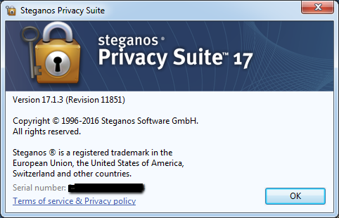 Steganos Privacy Suite 17.1.3 Revision 11851