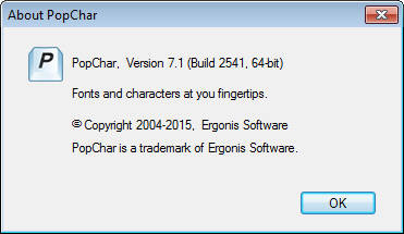PopChar 7.1 Build 2541