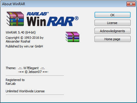 WinRAR 5.40