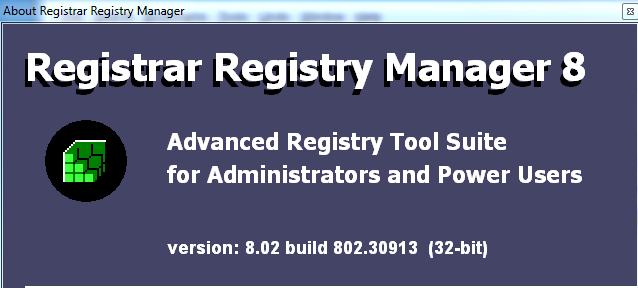 Registrar Registry Manager Pro 8.02 Build 802.30913