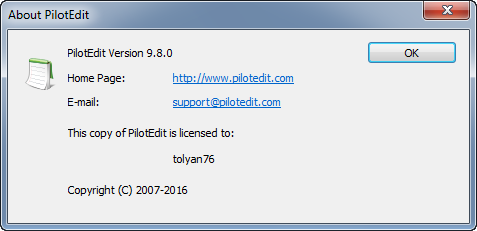 PilotEdit 9.8.0