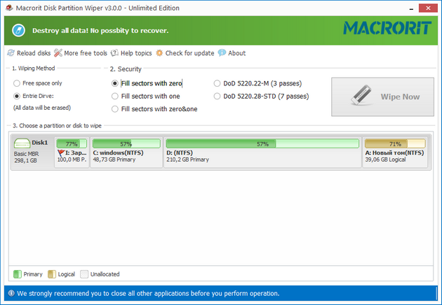 Macrorit Disk Partition Wiper 3.0.0