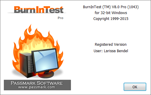 BurnInTest Pro 8.0 Build 1043