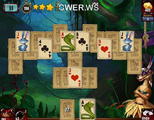 скриншот игры Rainforest Solitaire