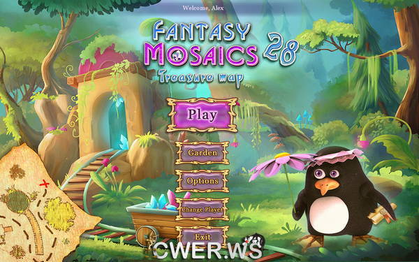скриншот игры Fantasy Mosaics 28: Treasure Map