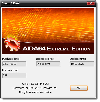AIDA64 Extreme Edition 2.00.1764 Beta